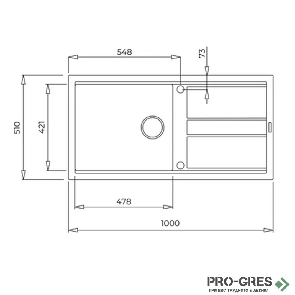 Гранитна мивка Teka Nova 60 L-TG 115330061