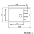 Гранитна мивка, обръщаема Teka Stone 60 S-TG  115330032