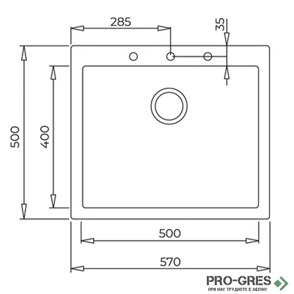 Гранитна мивка Teka ForSquare 50.40 TG 115230009