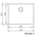 Подплотова гранитна мивка Teka Square 50.40 TG  115230024