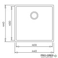 Подплотова гранитна мивка Teka Square 40.40 TG 115230029