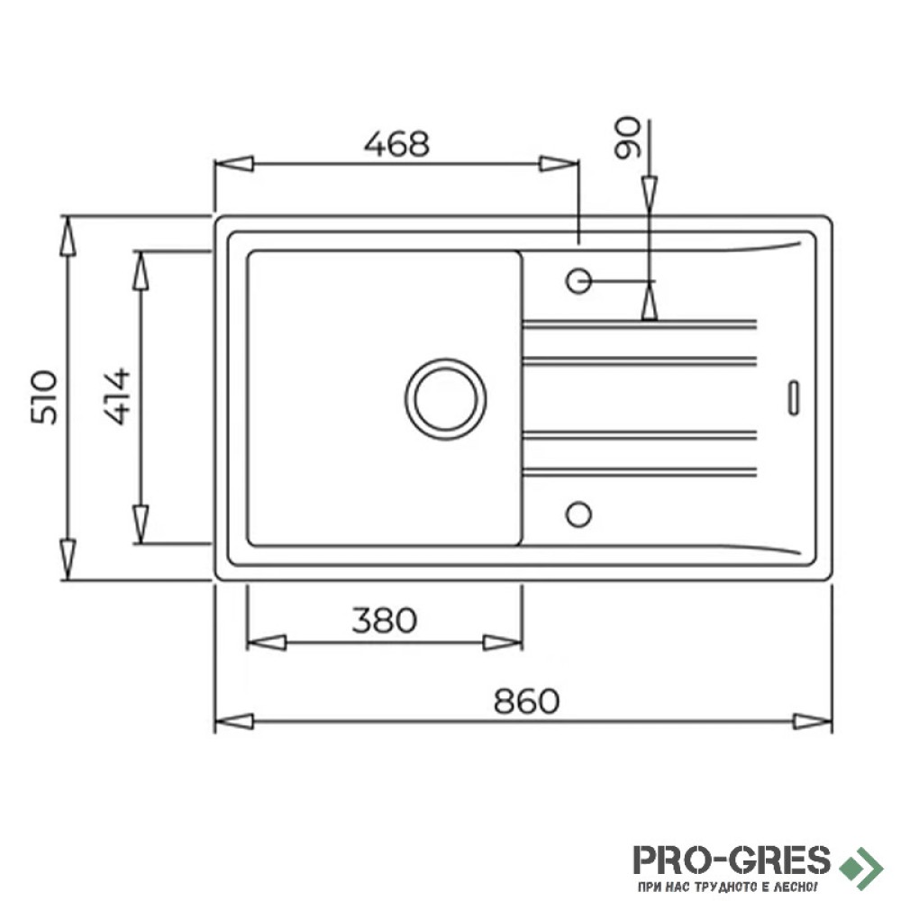 Гранитна мивка, обръщаема Teka Stone 50 B-TG 115330014