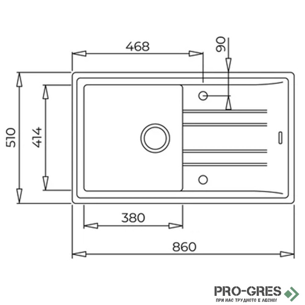 Гранитна мивка, обръщаема Teka Stone 50 B-TG  115330020