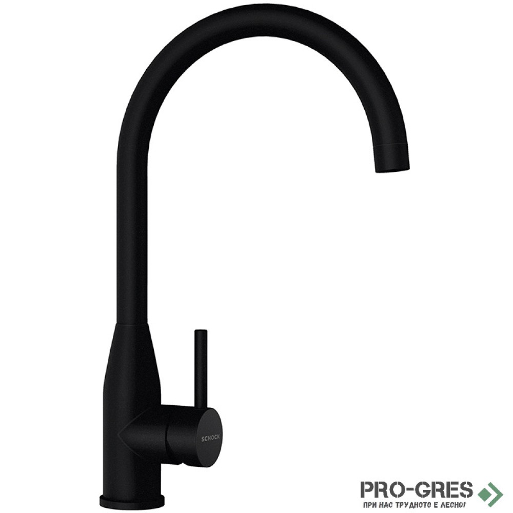 Мивка за кухня 100х50см със смесител за кухня, черен мат Nero Schock Formhaus D100L / Kavus Fix Puro