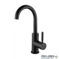Стоящ смесител  за мивка, черен мат, Besco, Illusion II Black, BU-III-CZ
