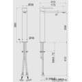 Висок смесител за мивка от неръждаема стомана, Vema, Ayas Steel, V28020.AC.005