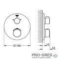 Душ  за вграждане,термостат ,черен мат, Grohe  Grohtherm/Tempesta 250